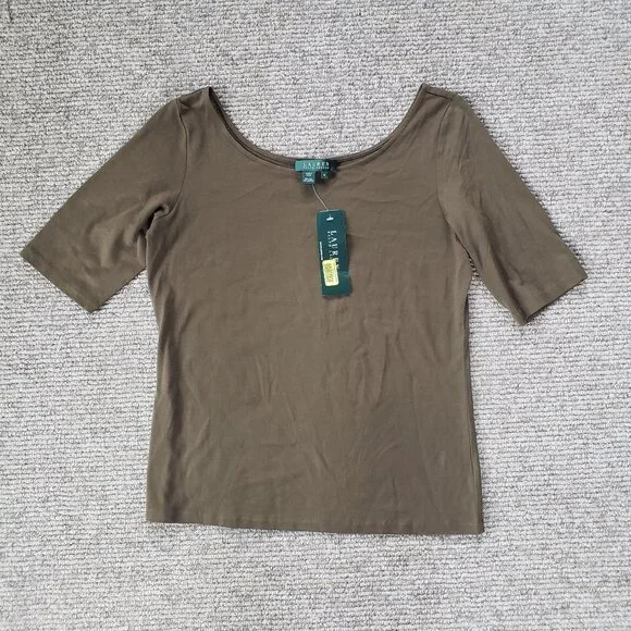 ralph lauren silk cotton tshirt - Picture 2 of 6